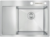 Фото товара: AMALET 6548R-STR-ST, мойка, нержавеющая сталь, сатин