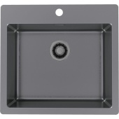 Фото товара: ALVEUS PURE MONARCH 70 new ANTHRACITE FS, мойка, нержавеющая сталь (с выпуском без сифона)