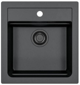 Фото товара: ALVEUS GRANITAL ATROX 20 CARBON - G91, мойка, гранит, черный (в комплекте с сифоном 1148149)