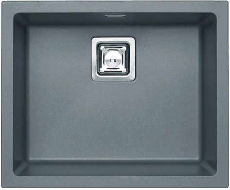 Фото товара: ALVEUS QUADRIX 50 GRANITAL+ STEEL-G04M, мойка, гранит, металлик (в комплекте с сифоном 1133398)