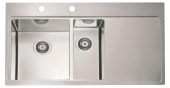 Фото товара: ALVEUS PURE 60L new KMB-90, мойка, нержавеющая сталь, левая (в комплекте с сифоном 1148993)