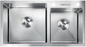 Фото товара: AMALET 7848/1,5-STR-ST, мойка, нержавеющая сталь, сатин