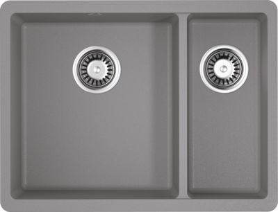 Фото товара: Omoikiri Kata 55-2-U-GR, мойка, гранит, leningrad grey