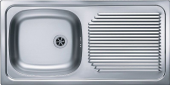 Фото товара: ALVEUS BASIC 60 NAT-60, мойка, нержавеющая сталь (в комплекте с сифоном 1011717)
