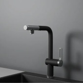 Фото товара: GRANULA 8169 смеситель, гранит, черный