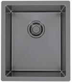 Фото товара: ALVEUS QUADRIX MONARCH 20 ANTHRACITE, мойка, нерж. сталь, антрацит (в компл. с выпуском без сифона)