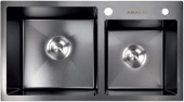 Фото товара: AMALET 7848/1,5-STR-BL, мойка, нержавеющая сталь, графит