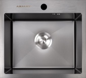 Фото товара: AMALET 4848-N-BL, мойка, нержавеющая сталь, графит