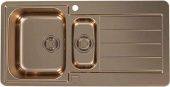 Фото товара: ALVEUS LINE MONARCH 10 COPPER, мойка, нерж.сталь, медный (в компл. с выпуском без сифона)