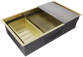 Детальное фото товара: Paulmark NEXT-MULTI SINK 74 UNI, мойка, нержавеющая сталь, светлое золото