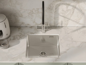 Детальное фото товара: Rivelato RINOX 4444 UN INOX, мойка, нержавеющая сталь