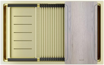 Детальное фото товара: Paulmark NEXT-MULTI SINK 74 UNI, мойка, нержавеющая сталь, светлое золото