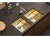 Детальное фото товара: ALVEUS KOMBINO 20 MONARCH GOLD SAT-90, мойка, нерж. сталь, золото (в компл. с выпуском без сиф.)