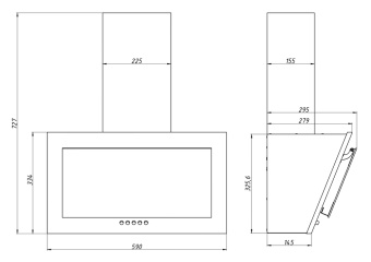Детальное фото товара: Elikor Коралл 60П-430-К3Д черный/черн.стекло