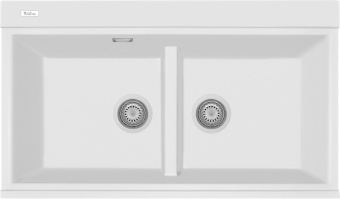 Детальное фото товара: Rivelato FONDE FN-8638-2 bianco latte, мойка, керамика, белый