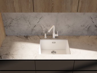 Детальное фото товара: Omoikiri Yamakawa 55T-U/I BL, мойка, гранит, черный