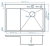 Детальное фото товара: AMALET 6548R-STR-BL, мойка, нержавеющая сталь, графит