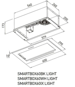 Детальное фото товара: MEFERI SMARTBOX60BK LIGHT