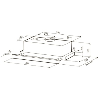 Детальное фото товара: Krona KAMILLA T sensor max 600 Black
