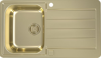 Детальное фото товара: ALVEUS LINE MONARCH 20 GOLD, мойка, нерж.сталь (в компл. с выпуском без сифона)