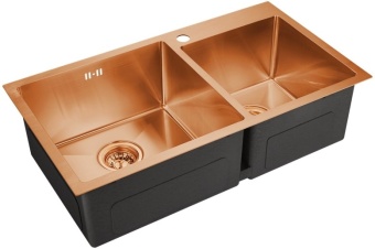 Детальное фото товара: Emar EMB-210 PVD Nano Coppery, мойка, нержавеющая сталь, медь