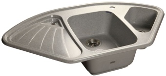 Детальное фото товара: GranFest CORNER GF-C-1040 E, мойка, мрамор, серый