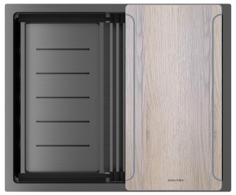 Детальное фото товара: Paulmark NEXT-MULTI SINK 54 UNI, мойка, нержавеющая сталь, вороненая сталь