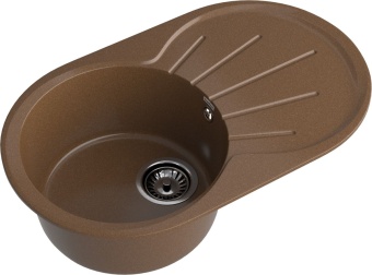 Детальное фото товара: GranFest RONDO GF-R-750 L, мойка, мрамор, терракот