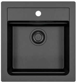 Детальное фото товара: ALVEUS GRANITAL ATROX 20 CARBON - G91, мойка, гранит, черный (в комплекте с сифоном 1148149)