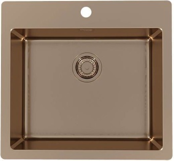 Детальное фото товара: ALVEUS PURE MONARCH 70 COPPER-90 FS, мойка, нержавеющая сталь, медь
