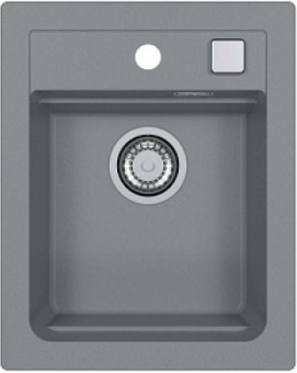 Детальное фото товара: ALVEUS GRANITAL ATROX 10 CONCRETE - G81, мойка, гранит, серый (в комплекте с сифоном 1132823)