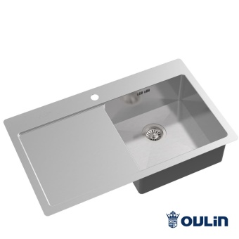 Детальное фото товара: Oulin OL-FTR102R, мойка, нержавеющая сталь сатин