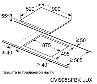 Детальное фото товара: Maunfeld CVI905SFBK LUX
