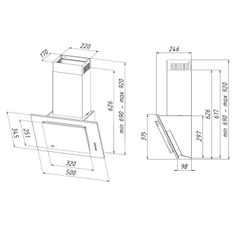 Детальное фото товара: AKPO WK-4 Optima eco 50 см, черный