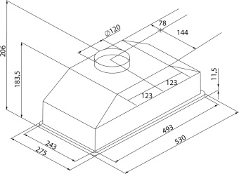 Детальное фото товара: Krona KATE 600 GLASS BLACK PB