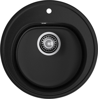 Детальное фото товара: GranFest RONDO GF-R-510, мойка, мрамор, черный