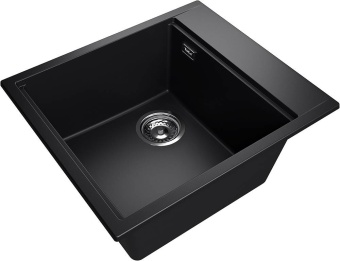 Детальное фото товара: Rivelato TESORO TR-455-L nero, мойка, гранит, черный