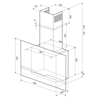 Детальное фото товара: Krona DOMENIKA 600 BLACK/INOX S