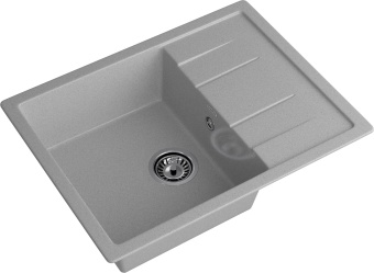 Детальное фото товара: GranFest QUADRO GF-Q-650 L, мойка, мрамор, серый