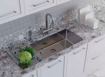 Детальное фото товара: Omoikiri Tadzava 75-U/I-IN, мойка, нержавеющая сталь