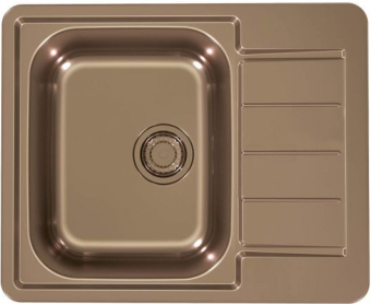 Детальное фото товара: ALVEUS LINE MONARCH 110 COPPER, мойка, нерж.сталь, медь ( в комплекте с выпуском и сифоном)