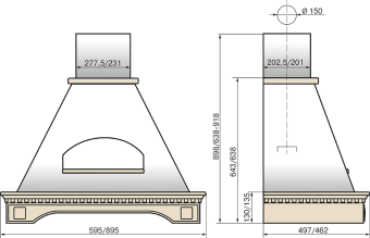 Детальное фото товара: Elikor Бельведер Флореале 60П-650-П3Д бежевый/дуб неокр