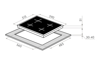 Детальное фото товара: Maunfeld EGHE.64.43CW/G