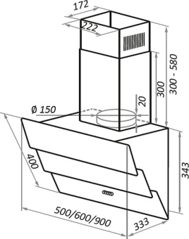 Детальное фото товара: Maunfeld CASCADA 60 Glass White