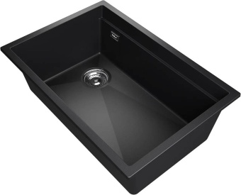 Детальное фото товара: Rivelato LINO LN-654-L nero, мойка, гранит, черный