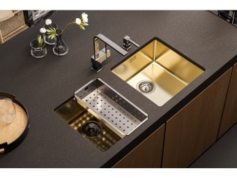 Детальное фото товара: ALVEUS KOMBINO 20 MONARCH BRONZE SAT-90, мойка, нерж. сталь, бронза (в компл. с выпуском без сифона)