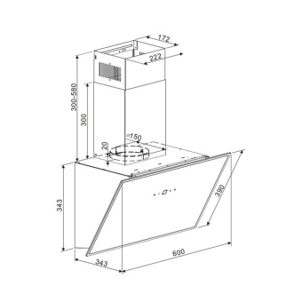 Детальное фото товара: Maunfeld Astro 60 Glass Black