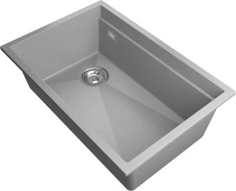 Детальное фото товара: Rivelato LINO LN-654-L grigio metallizz, мойка, гранит, серый металлик