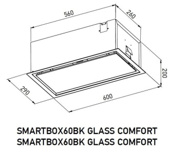 Детальное фото товара: MEFERI SMARTBOX60BK GLASS COMFORT