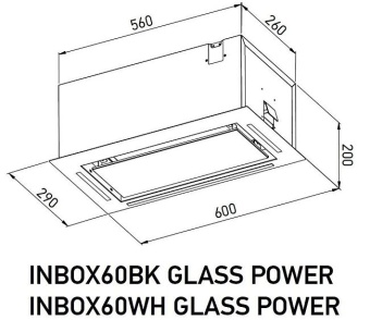 Детальное фото товара: MEFERI INBOX60BK GLASS POWER